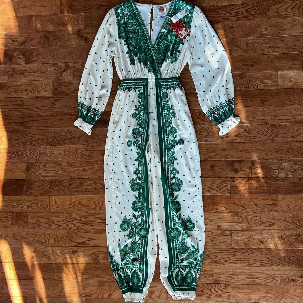 Farm Rio for Anthropologie NWT XS jumpsuit - Picture 2 of 15